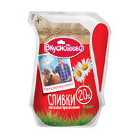 Сливки ультрапаст. Вкуснотеево 20 % 200 гр LP
